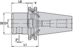 Kennametal - DV50 Taper, 0.7087" Inside Hole Diam, 2.4803" Projection, Whistle Notch Adapter - Through Coolant - Exact Industrial Supply