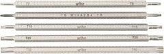 Wiha - 5 Piece, 1/4" Drive Screwdriver Insert Torx Bit Set - T6 to T40 Torx - Industrial Tool & Supply