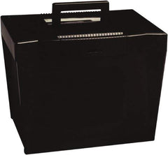 Pendaflex - 1 Compartment, 13-1/2" Wide x 10-7/8" High x 10-1/4" Deep, Portable Storage Box - Plastic, Black - Industrial Tool & Supply