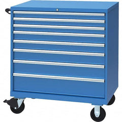 LISTA - 8 Drawer, 117 Compartment Bright Blue Steel Modular Storage Cabinet - Industrial Tool & Supply
