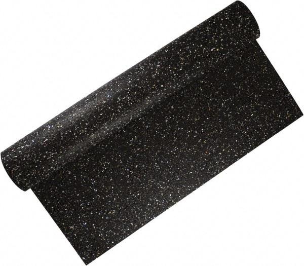 Made in USA - 48" Long, 48" Wide, 3/8" Thick, Rubber Rubber Foam Sheet - 50 to 60 Durometer, Black, 0 to 120°F, 250 psi Tensile Strength, Plain Backing - Industrial Tool & Supply