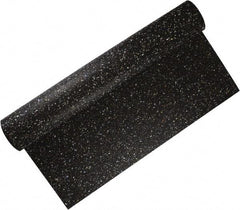 Made in USA - 48" Long, 48" Wide, 3/8" Thick, Rubber Rubber Foam Sheet - 50 to 60 Durometer, Black, 0 to 120°F, 250 psi Tensile Strength, Plain Backing - Industrial Tool & Supply