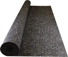 Made in USA - 120" Long, 48" Wide, 3/8" Thick, Rubber Rubber Foam Sheet - 50 to 60 Durometer, Black, 0 to 120°F, 250 psi Tensile Strength, Plain Backing - Industrial Tool & Supply
