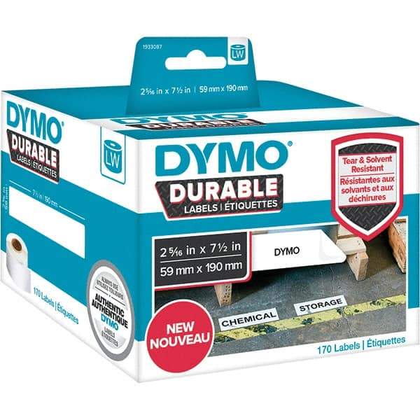 Dymo - Labels, Ribbons & Tapes Type: Large Shelving Labels Color: White - Industrial Tool & Supply