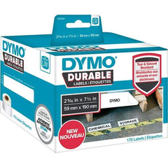 Dymo - Labels, Ribbons & Tapes Type: Large Shelving Labels Color: White - Industrial Tool & Supply