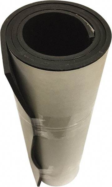 Value Collection - 1/16" Thick x 36" Wide x 10' Long Black Neoprene Rubber Roll - Stock Length, Adhesive Back, 60 Shore A Durometer, 1,000 psi Tensile Strength, -20°F to 170°F - Industrial Tool & Supply