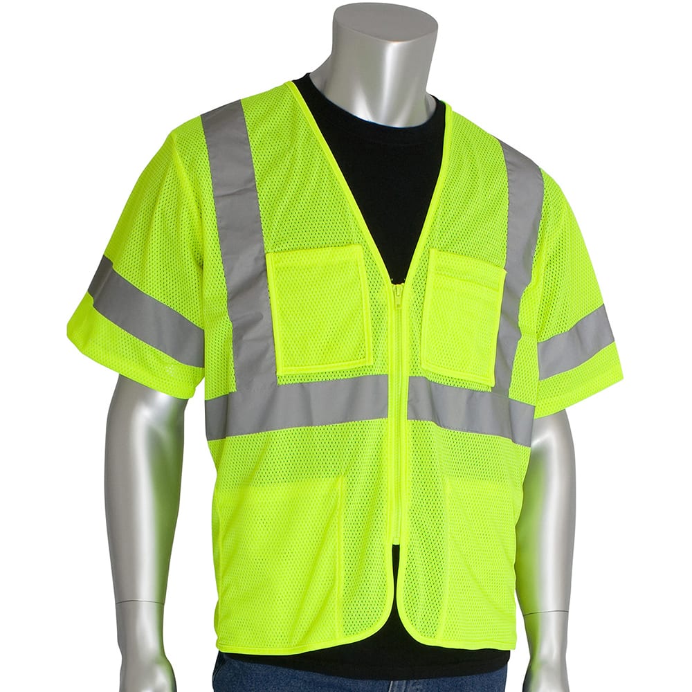 PIP - High Visibility Vests Vest Style: Surveyor's Vest Type: Hi Visibility - Industrial Tool & Supply