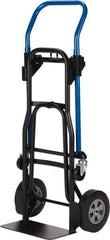 Harper Trucks - 500 Lb Capacity 44" OAH Quick Change Convertible Hand Truck - 14 x 7-1/2" Base Plate, Continuous Handle, Steel, Solid Rubber Swivel Wheels - Industrial Tool & Supply