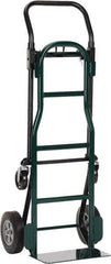 Harper Trucks - 700 Lb Capacity 48" OAH Convertible Hand Truck - 14 x 7" Base Plate, Continuous Handle, Steel, Solid Rubber Swivel Wheels - Industrial Tool & Supply