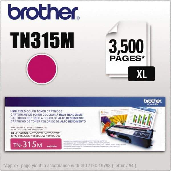Brother - Magenta Toner Cartridge - Use with Brother HL-4150CDN, 4570CDW, 4570CDWT, MFC-9460CDN, 9560CDW, 9970CDW - Industrial Tool & Supply