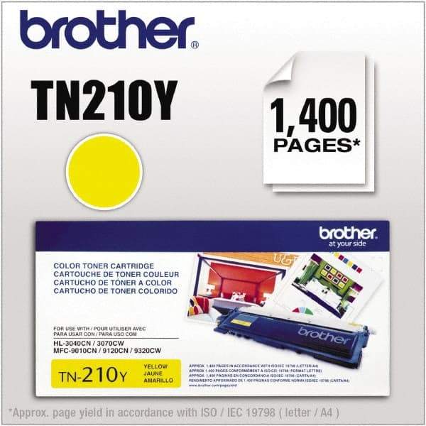 Brother - Yellow Toner Cartridge - Use with Brother HL-3040CN, 3045CN, 3070CW, 3075CW, MFC-9010CN, 9120CN, 9125CN, 9320CW, 9325CW - Industrial Tool & Supply