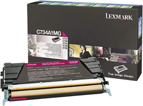 Lexmark - Magenta Toner Cartridge - Use with Lexmark C734, C736, X734, X738 - Industrial Tool & Supply