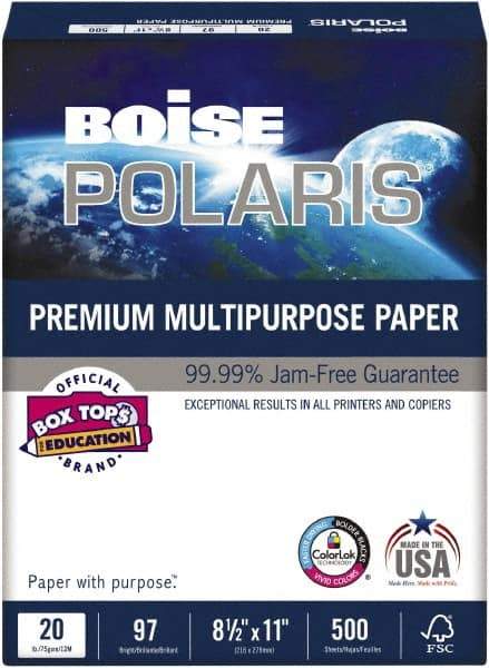Boise - White Copy Paper - Use with Laser Printers, Copiers, Inkjet Printers - Industrial Tool & Supply