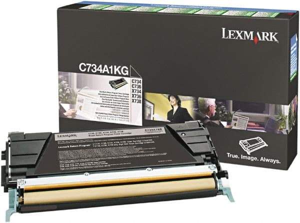 Lexmark - Black Toner Cartridge - Use with Lexmark C734, C736, X734, X738 - Industrial Tool & Supply