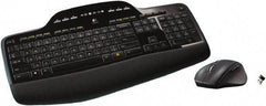 Logitech - Black Keyboard/Mouse - Use with Computer - Industrial Tool & Supply