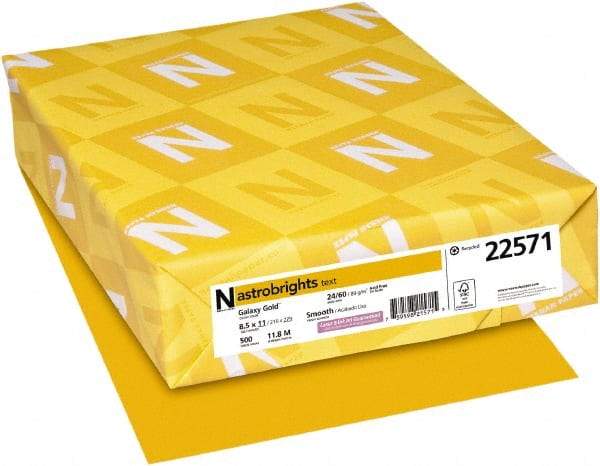 Neenah Paper - Gold Colored Copy Paper - Use with Laser Printers, Inkjet Printers, Copiers - Industrial Tool & Supply