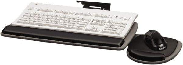 FELLOWES - Graphite & Black Underdesk Keyboard Tray - Use with Computer - Industrial Tool & Supply