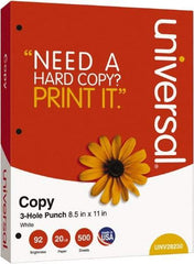 UNIVERSAL - White Copy Paper - Use with Laser Printers, Copiers, Plain Paper Fax Machines - Industrial Tool & Supply