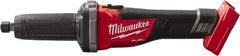 Milwaukee Tool - 1/4" Collet, 20,000 RPM, Inline Handle Electric Die Grinder - 18 Volts - Industrial Tool & Supply