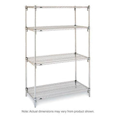 Metro - 2,000 Lb Capacity 4 Shelf Wire Shelving - Starter Unit - Industrial Tool & Supply