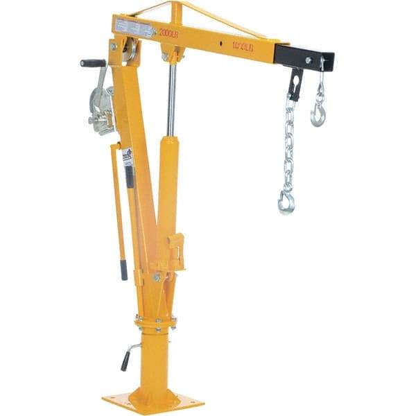 Vestil - 1,000 Lb Load Capacity, Steel Winch Operated Crane - 3' 21/64" Span - Industrial Tool & Supply