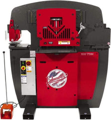 Edwards Manufacturing - 11" Throat Depth, 100 Ton Punch Pressure, 1-1/16" in 1" Punch Capacity Ironworker - 1 Phase, 230 Volts - Industrial Tool & Supply