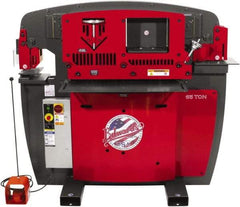 Edwards Manufacturing - 9-3/4" Throat Depth, 65 Ton Punch Pressure, 1-1/16" in 3/4" Punch Capacity Ironworker - 7-1/2 hp, 3 Phase, 460 Volts, 50" Wide x 60-1/4" High x 45" Deep - Industrial Tool & Supply