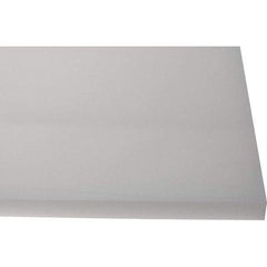 Made in USA - 3/4" Thick x 1' Wide x 4' Long, Polyethylene (HDPE) Sheet - White, Shore D-65 Hardness, Cutting Board Grade, ±10% Tolerance - Industrial Tool & Supply