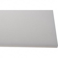 Made in USA - 1/2" Thick x 2' Wide x 4' Long, Polyethylene (HDPE) Sheet - White, Shore D-65 Hardness, Cutting Board Grade, ±10% Tolerance - Industrial Tool & Supply