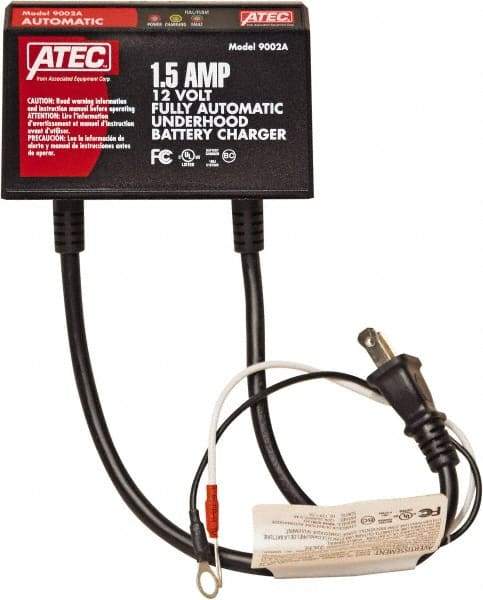 ATEC - 12 Volt Automatic Charger/Maintainer - 1.5 Amps - Industrial Tool & Supply