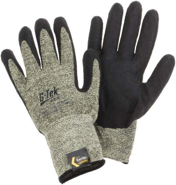 PIP - Size 2XL, ANSI Cut Lvl A7, Cut Resistant Gloves - Palm & Fingers Coated, Knit Wrist, Black/Yellow, Paired - Industrial Tool & Supply