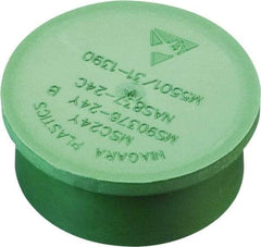 Caplugs - 0.605" ID, Round Head, Static Dissipative Cap - 0.84" OD, 1/2" Long, Low-Density Polyethylene, Black - Industrial Tool & Supply