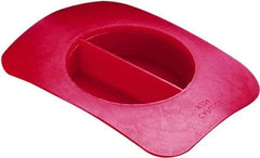 Caplugs - 1.55" ID, Round Head with Rectangular Flange Flange Plug - 3/4" Long, Low-Density Polyethylene, Red - Industrial Tool & Supply