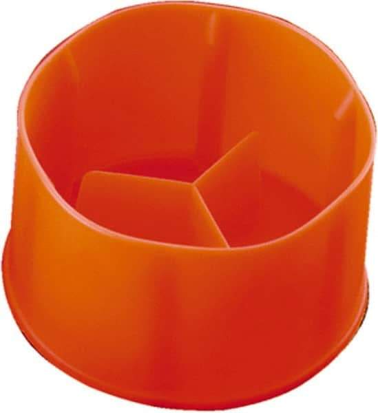 Caplugs - 2.23" ID, Round Head Connector Cap - 1-1/16" Long, Low-Density Polyethylene, Orange - Industrial Tool & Supply