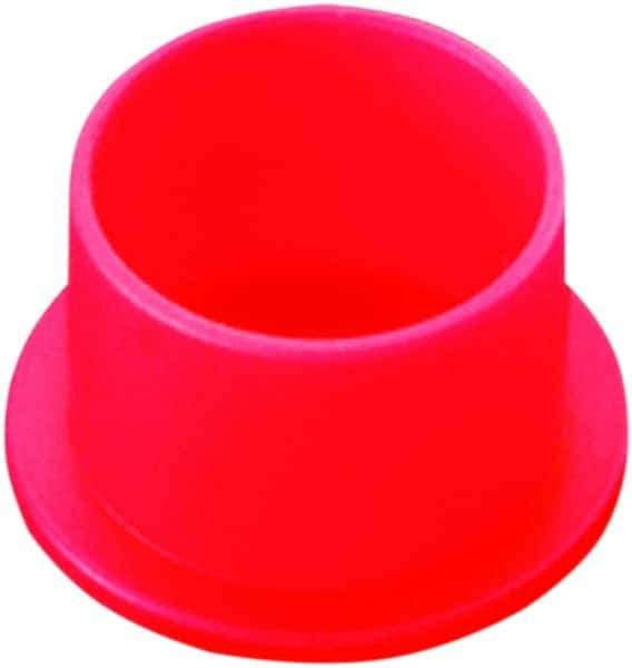 Caplugs - 0.833" ID, Push-On, Round Head Cap - 1.09" OD, 23/32" Long, Low-Density Polyethylene, Red - Industrial Tool & Supply