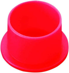 Caplugs - 0.833" ID, Push-On, Round Head Cap - 1.09" OD, 23/32" Long, Low-Density Polyethylene, Red - Industrial Tool & Supply