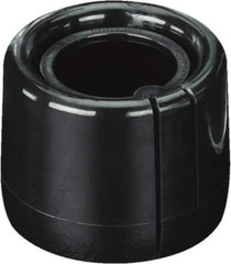 Caplugs - Round Head, Tear-Tab Tube Cap - Low-Density Polyethylene, Black - Industrial Tool & Supply