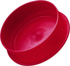 Caplugs - 0.369" ID, Round Head Cap - 0.62" OD, 1/2" Long, Low-Density Polyethylene, Red - Industrial Tool & Supply