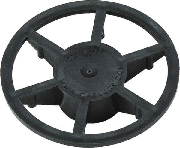 Caplugs - 0.809" ID, Pin Wheel Cap - 35/64" Long, Low-Density Polyethylene, Black - Industrial Tool & Supply