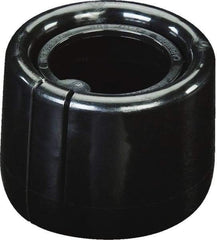 Caplugs - Round Head, Tear-Tab Tube Cap - Low-Density Polyethylene, Black - Industrial Tool & Supply