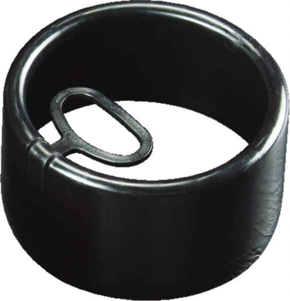 Caplugs - Round Head, Tear-Tab Well Casing Cap - Low-Density Polyethylene, Black - Industrial Tool & Supply