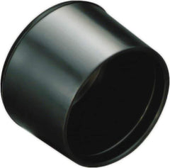Caplugs - Round Head Finishing Cap - 27/32" Long, Low-Density Polyethylene, Black - Industrial Tool & Supply