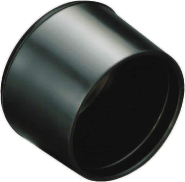 Caplugs - Round Head Finishing Cap - 1-3/32" Long, Low-Density Polyethylene, Black - Industrial Tool & Supply