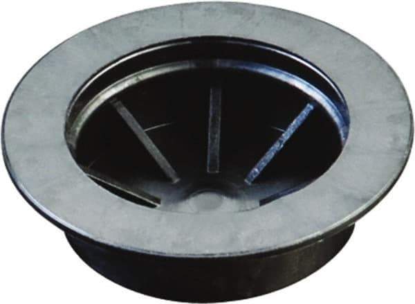 Caplugs - 1.225" ID, Round Head Coupling Plug - 1.69" OD, 3/8" Long, Low-Density Polyethylene, Black - Industrial Tool & Supply