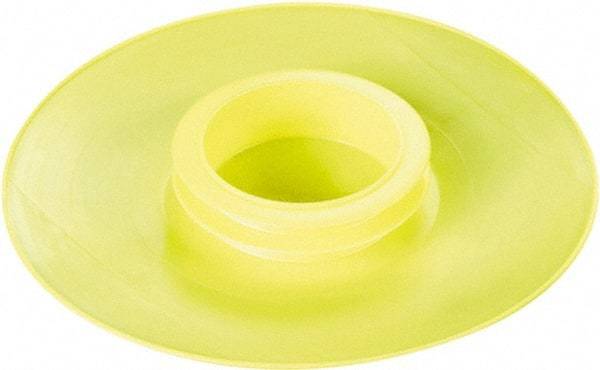 Caplugs - 3.35" ID, Push-On Flange Cap - 7.72" OD, 63/64" Long, Low-Density Polyethylene, Yellow - Industrial Tool & Supply