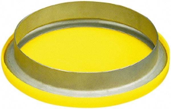 Caplugs - 6.656" ID, Round Head Flange Cap - 11/32" Long, Low-Density Polyethylene, Yellow - Industrial Tool & Supply
