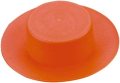 Caplugs - Round Head Flange Plug - 3/4" Long, Low-Density Polyethylene, Orange - Industrial Tool & Supply