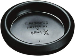 Caplugs - Button Finishing Plug for 0.02 to 0.1" Thick Panels, - 1.8" ID, 2.13 OD, 0.35" Deep, Low-Density Polyethylene, Black - Industrial Tool & Supply
