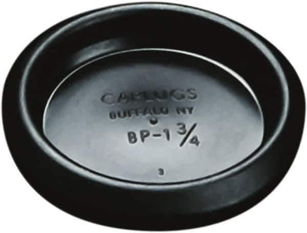 Caplugs - Button Finishing Plug for 0.06 to 0.13" Thick Panels, - 0.55" ID, 0.85 OD, 0.32" Deep, Low-Density Polyethylene, Black - Industrial Tool & Supply