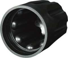 Caplugs - Serrated Round Head Sucker Rod Cap - High-Density Polyethylene, Black - Industrial Tool & Supply